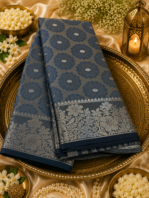 Art silk saree,woven pallu and intricate border.Comes with attached blouse piece (model blouse for reference only)Slight color in color and design may be possible)