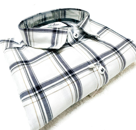 Cotton Rayon based beautiful mat look check printed Shirt