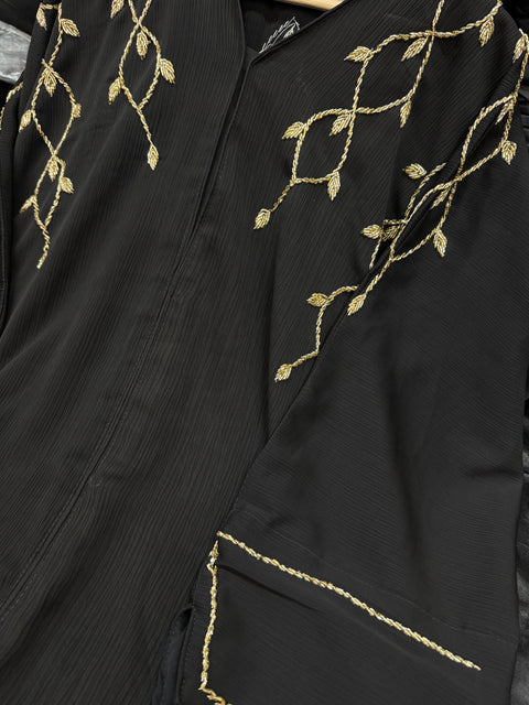 Beautiful and very Soft georgette based handwork Abaya (Chest 48-50 inches and length approximately 56 inches) with Hijaab (scarf)