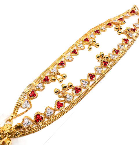 Stone work beautiful Anklets (pair)