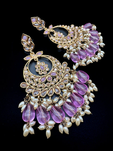 Original Polki with beautiful pearls heavy look Earrings with lite weight