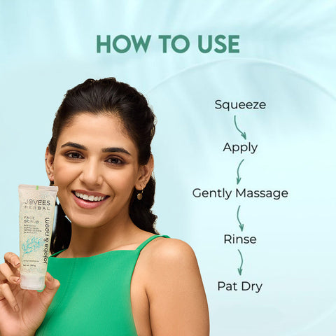 Jovees Jojoba & Neem Face Scrub With Wheatgerm Extract
Reduces Age Spots | Reduces Premature Ageing | Removes Dead Cells