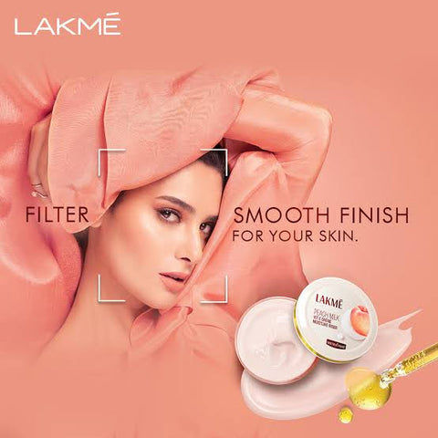 Lakme Peach Milk, Light Weight Moisturizer 60 ml, for Soft Glowing Skin, with Vitamin C, E & Peach Milk Extract, 24Hr Moisture Lock, Non-Oily, Non-Sticky Face Cream