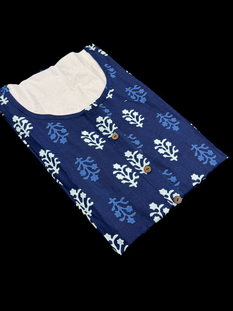 Pure Cotton based Printed short Kurti for girls /Ladies (Size 38 - length 28 inches, Size 42 ,46, 48 length -31 inches)sleeves 17 inch