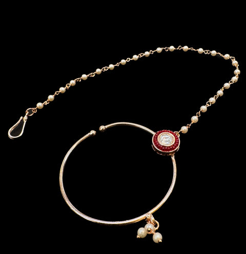 Large size rosegold color  Beautiful Bride Nath (non piercing)