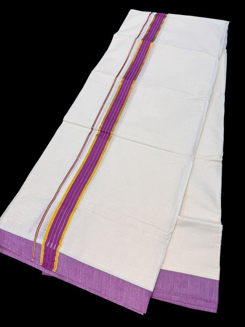 Woven Cotton Kerala Mundu / Dhoti in off White ( 4 mtrs )