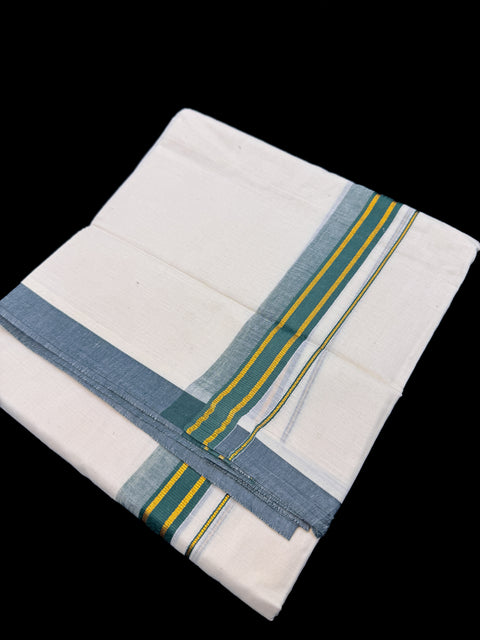 Woven Cotton Kerala Mundu / Dhoti in off White ( 4 mtrs )