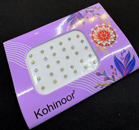 Rainbow stone Round shape bindi