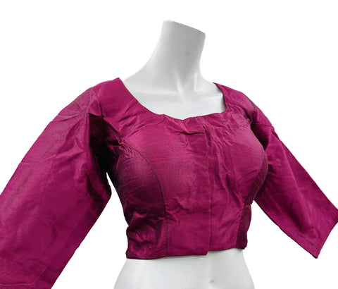 Raw Silk based Front Hook open Blouse