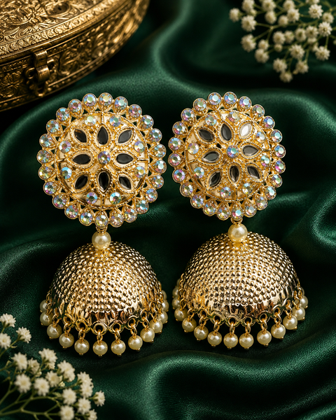 Pearls & Stone Design Beautiful Jhumka