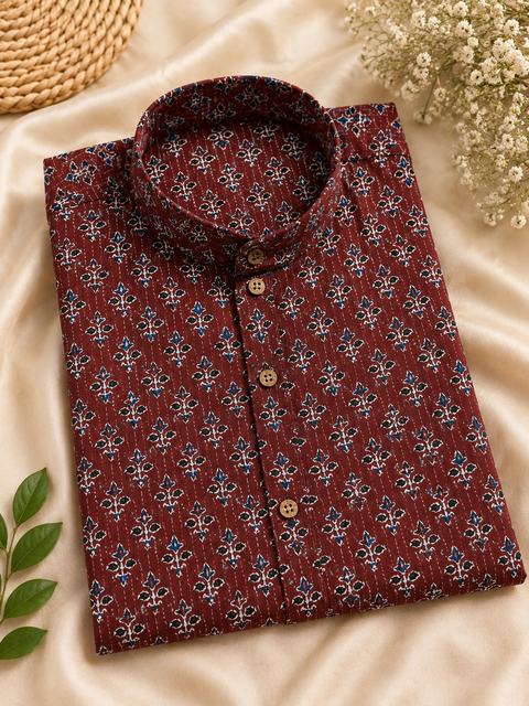 Pure cotton based Men’s Printed kurti (sizes mentioned in inches ,not according to the label on Kurti)size 44 kurti- Length 40 inches and size 46-length 42 inches ) Kurti only. Pants not included.