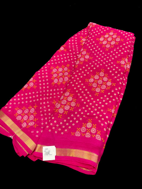 Very very soft pure malmal georgette Beautiful floral print Saree