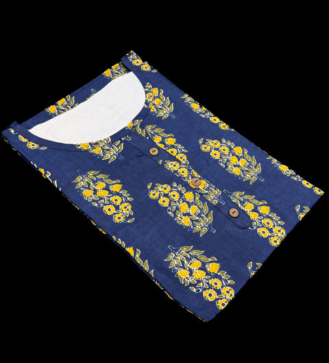 Pure Cotton based Printed short Kurti for girls /Ladies (Size 38 - length 28 inches, Size 42 ,46, 48 length -31 inches)sleeves 17 inch