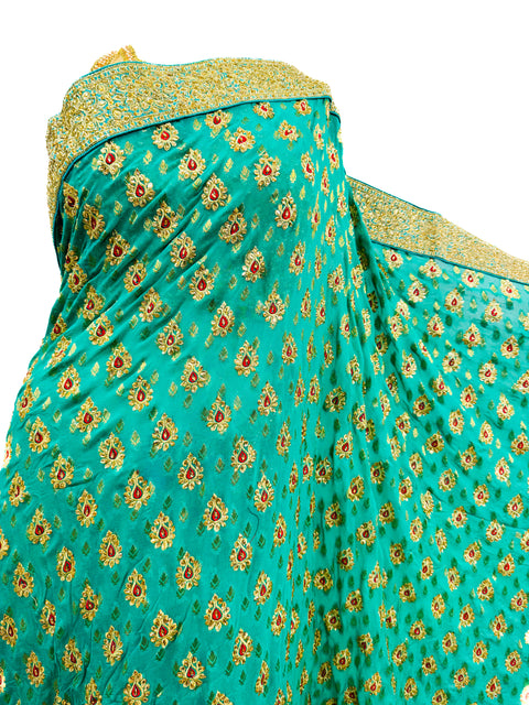 Soft chiffon based zari work with heavy stone work border and embroidery work jaal all over & stone work beautiful Saree