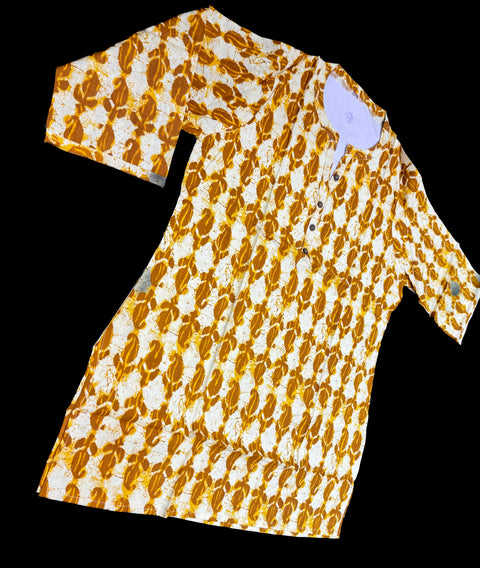 Pure Cotton based Printed short Kurti for girls /Ladies (Size 38 - length 28 inches, Size 42 ,46, 48 length -31 inches)sleeves 17 inch