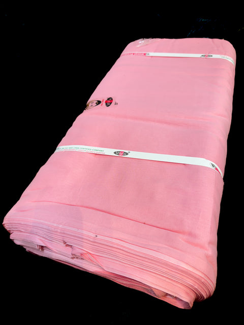 Soft Pink colour Rubia Voile turban fabric ($5 Per Meter)
