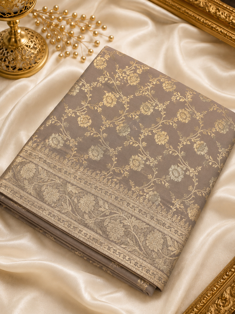 Soft & beautiful Banarsi Silk Saree(very soft to pleated set)Blouse Piece Is Included With The Saree As Unstitched Fabric(slight variation in color and design is possible