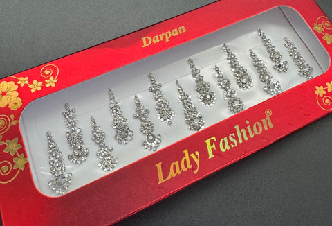 Silver stone Bindi with beautiful Stone work