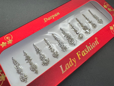 Silver stone Bindi with beautiful Stone work