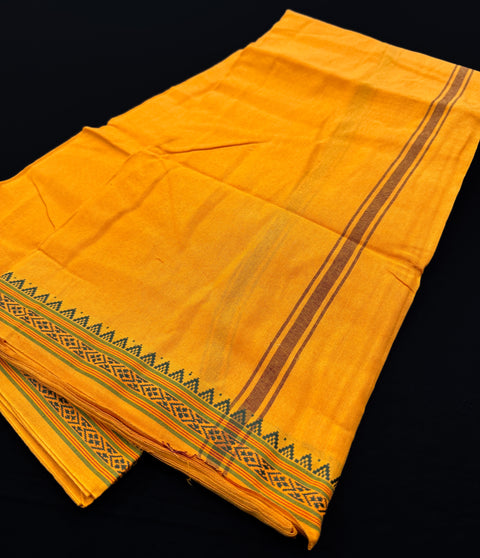Kesari Colour cotton based apx 5 meter Dhoti