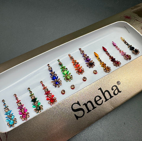 Multicolour Bindi with beautiful Stone work