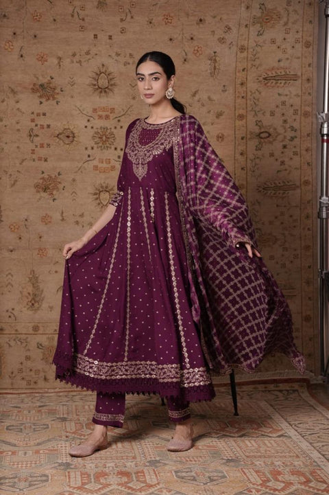Pure & Soft Rayon Based Designer Embroidered & Mirror work Kurti With Plazo Pants & Dupatta