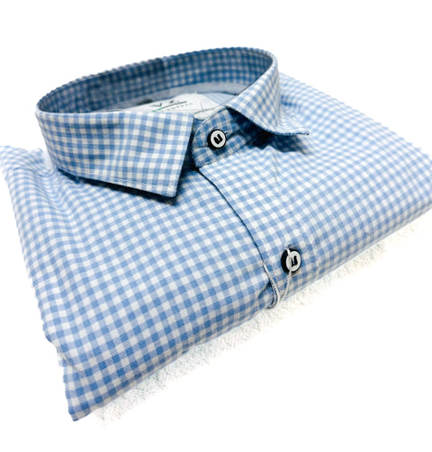 Cotton based beautiful mat look check printed Shirt