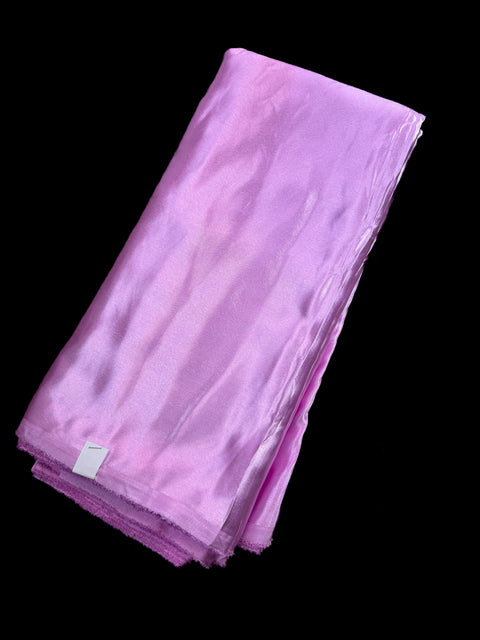 Lavender Pink colour Satin Silk beautiful soft fabric(Per meter) 112cm width