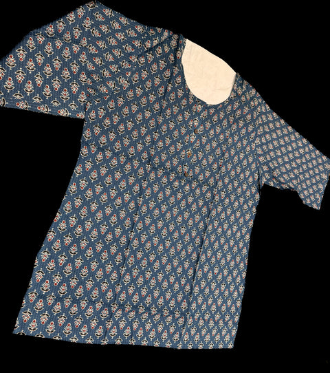 Pure Cotton based Printed short Kurti for girls /Ladies (Size 38 - length 28 inches, Size 42 ,46, 48 length -31 inches)sleeves 17 inch