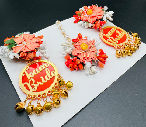 Beautiful Earrings with tikka