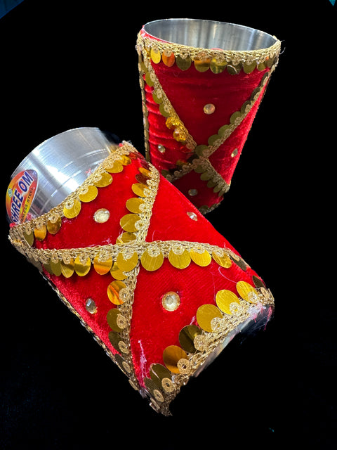 Steel glass with Beautiful Decorated work