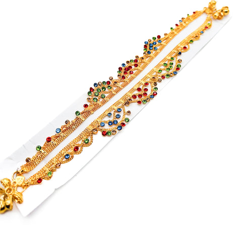 Stone work beautiful Anklets (pair)