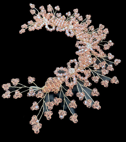 Very shiny and sparkly crystals with pearls hair accessories for styling hair (perfect for curls or hair bun style) easy to use