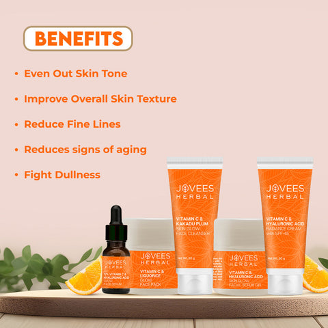 JOVEES VITAMIN C & HYALURONIC ACID GLOW & RADIANCE FACIAL KIT