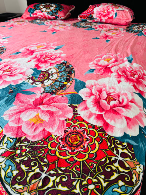 Fleno Warm Winter Bedsheet 	(275cm x 265cm)king size