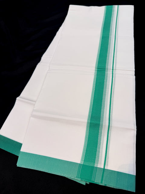 Woven Cotton Kerala Mundu / Dhoti in White ( 3.75 mtrs )