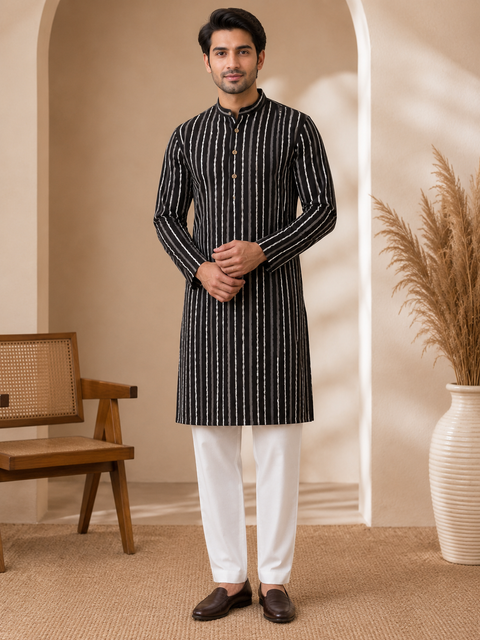 Pure cotton based Men’s Printed kurti (sizes mentioned in inches ,not according to the label on Kurti)size 44 kurti- Length 40 inches and size 46-length 42 inches ) Kurti only. Pants not included.