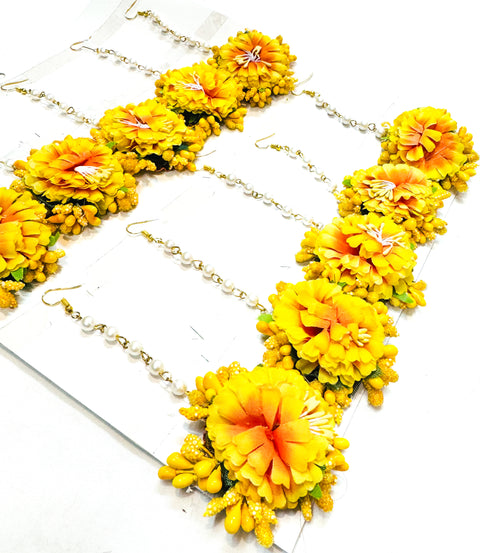 Beautiful Floral jewellery Tikka  for Haldi/Mehndi (Each)