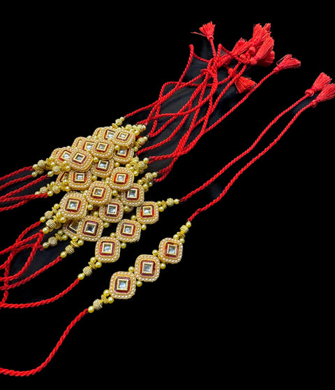 Rakhi Dhaaga Beautiful Stone Work (price per dhaaga )