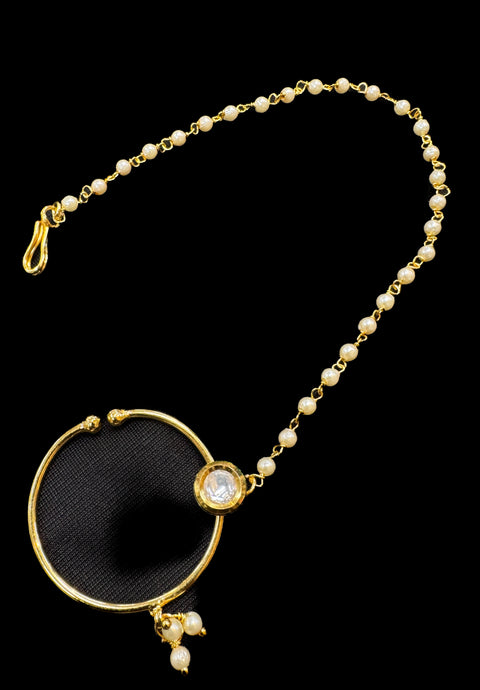 Original Kundan stone Beautiful Bride Nath (non piercing)
