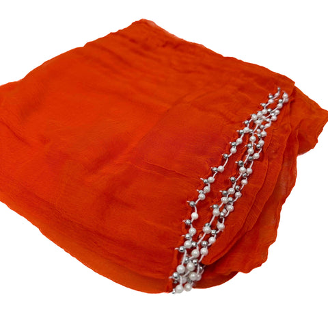 Pure chiffon based pearl work Dupatta