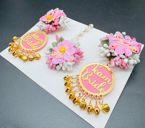 Beautiful Earrings with tikka