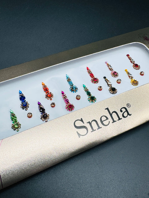 Multicolour Bindi with beautiful Stone work