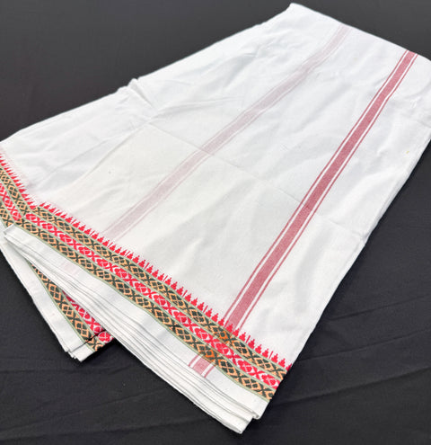 White Colour cotton based apx 5 meter Dhoti