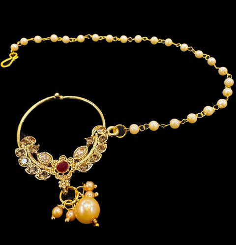 Small size Original Polki stone Beautiful Bride Nath (non piercing)