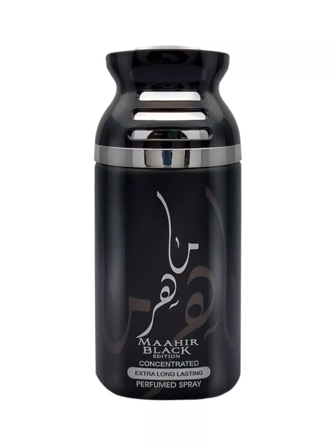 Lattafa MAAHIR BLACK Concentrated Extra Long Lasting Perfumed Spray | 250 ML