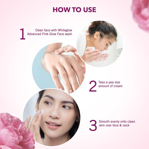 Lotus Herbals Whiteglow Advanced Pink Glow Brightening Cream | SPF 25 | PA+++ | For Dark Spots | Anti-Pollution | For All Skin Types | Preservative Free | 50g