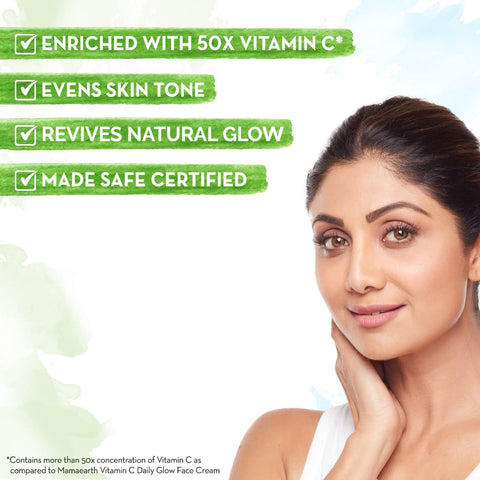 Mamaearth Vitamin C Daily Glow Face Serum | Youthful Radiant Skin with Turmeric | Unisex, Lightweight Hydration for All Skin Types (30ml)