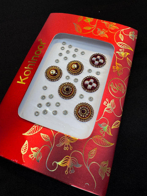 Golden stone Deep Maroon Bindi