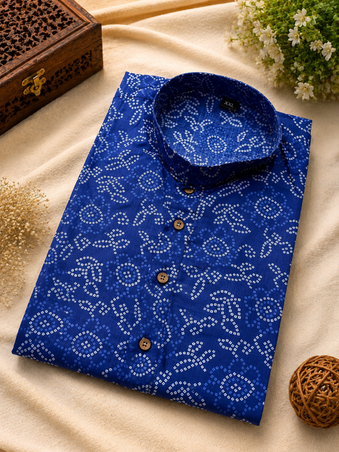 Pure cotton based Men’s Printed kurti (sizes mentioned in inches ,not according to the label on Kurti)size 44 kurti- Length 40 inches and size 46-length 42 inches ) Kurti only. Pants not included.
